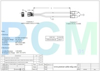Câble coaxial automobile 2 en 1 Mini FAKRA femelle vers double FAKRA mâle, connecteur Rosenberger d'origine pour automobile IVI GNSS V2X