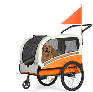 Remorque <span class=keywords><strong>de</strong></span> vélo pliable pour chien <span class=keywords><strong>de</strong></span> compagnie, tissu imperméable, réflecteurs <span class=keywords><strong>de</strong></span> sécurité, idéale pour le camping, la randonnée et le shopping - Product Image 1