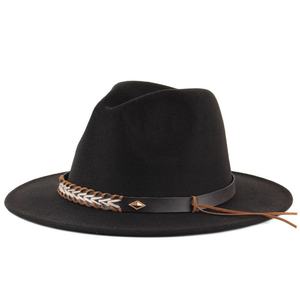 Sombrero Fedora de Fieltro de Ala Ancha Plana y Flexible para Pedidos Pequeños - Unisex, Fiesta, Cuatro Estaciones - Product Image 4