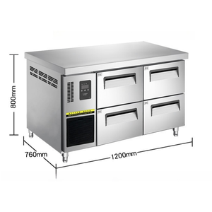 Congélateur commercial sous comptoir, réfrigérateur sous comptoir, congélateur à air refroidi, armoire en acier inoxydable, cuisine commerciale - Product Image 4