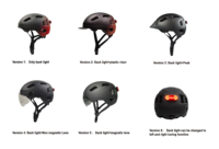 Casque de vélo en vente chaude avec lentille à molette et feu arrière intégré, protection pour casque de vélo adulte pour la conduite urbaine