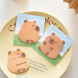 Bloc de Notas Adhesivas con Diseño de Capibara de Dibujos Animados, Serie Diaria, Bloc de Notas Adhesivas para Oficina y Adhesivos para Mensajes - Product Image 3