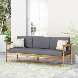 Conjuntos de Sofás Minimalistas para Exteriores, Muebles Elegantes de Madera de Teca - Product Image 2