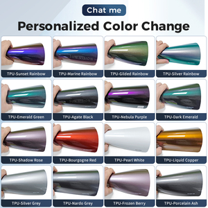 TPU voiture vinyle haute extensible chaleur réparation TPU liquide métal fumée vert emballage vinyle voitures peinture film <span class=keywords><strong>de</strong></span> protection - Product Image 2