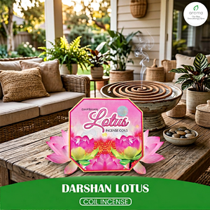 Bobines d'encens Darshan Lotus, encens parfumé, encens aromatique indien pour toutes les saisons, longue durée, 24 heures - Product Image 1