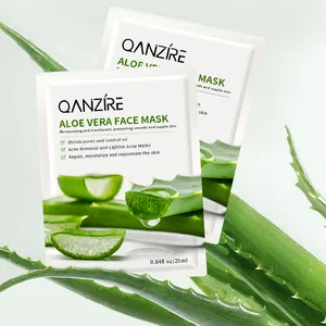 Großhandel koreanische Aloe Vera natürliche Pflanzen extrakte Anti-Aging-Falten-Gesichts blatt Kosmetische feuchtigkeit spendende Bleaching-Gesichts maske