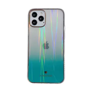 Aurora Gradient Laser Mobile Phone Case For IPhone12 Pro Max Bags Acrylic Material For IPhone 7/8 X/xs Msmax 11