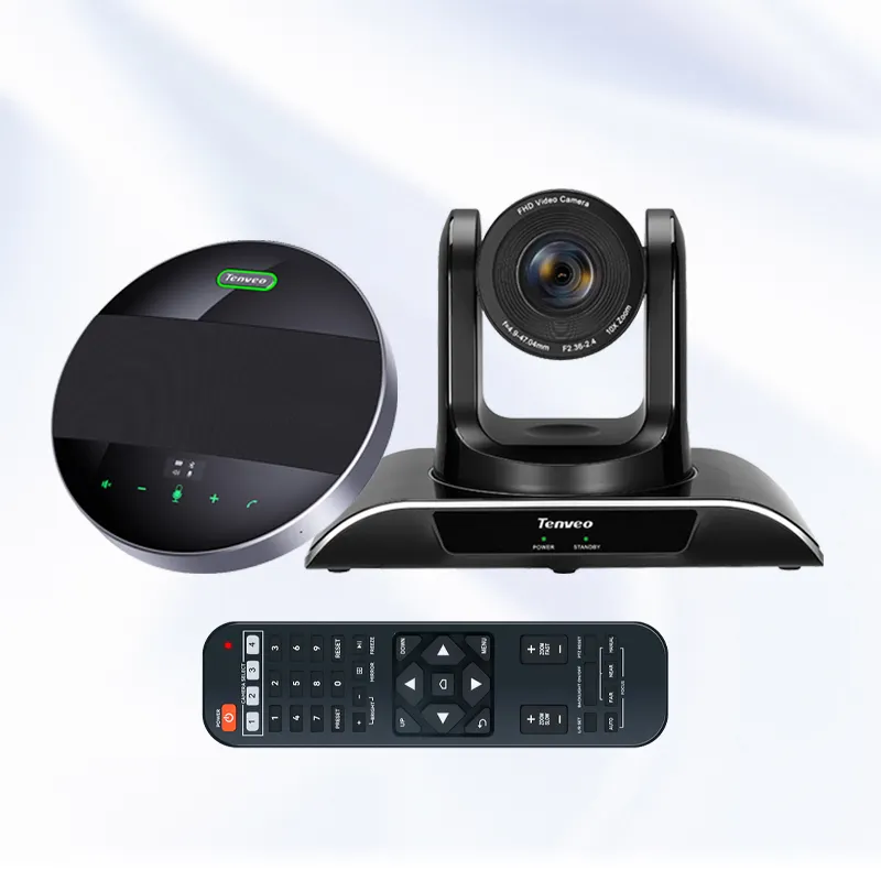 Sistema de videoconferencia Tenveo Cámara PTZ NDI con zoom 20X y cámara PTZ con micrófono Bluetooth M5B para transmisión en vivo Chur