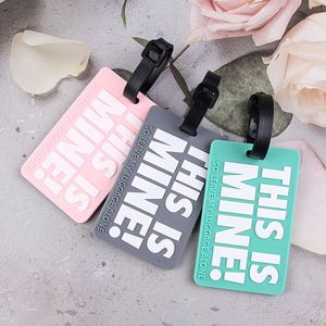 Étiquette de bagage antivol en PVC souple, motif lettres tendance, cadeaux promotionnels pour accessoires de bagages - Product Image 2