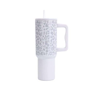 Vaso Térmico Personalizado de Acero Inoxidable 304 de Gran Capacidad con Pajita para Uso en Exteriores, Botella de Agua para Mujer - Product Image 1