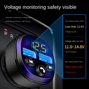 Bộ sạc xe hơi tốc độ cao, bộ sạc xe hơi <span class=keywords><strong>Bluetooth</strong></span> USB và bộ phát MP3 FM rảnh tay, bộ sạc xe hơi <span class=keywords><strong>Bluetooth</strong></span> mới 12-24V - Product Image 5