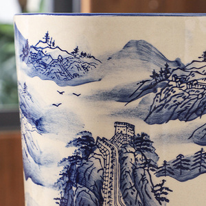 Nouveau Pot de fleur en céramique Vintage Antique chinois <span class=keywords><strong>poterie</strong></span> bleue et blanche plantation de fleurs ménage <span class=keywords><strong>jardin</strong></span> extérieur - Product Image 6