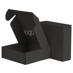 Free Design Boxycharm Subscription Custom Black Logo Printed Recycled Shipping Mailer Wigs Packaging Boxes