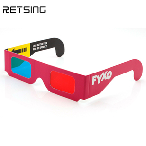 Bulk Disposable Red Blue Paper Cinema <strong>Glasses</strong> with Custom Logo &amp; Wholesale Pricing - Product Image 2