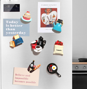 Aimants de réfrigérateur personnalisés en polyrésine écologique, mignons et sur mesure, pour cuisine et casier - Product Image 1