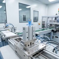 Cylindre de préhension pneumatique parallèle HFK25F à double action avec doigts pneumatiques et guide à rouleaux pour la préhension et le placement automatiques