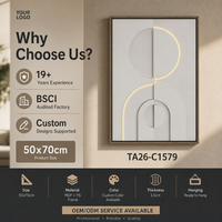 Tableau mural géométrique minimaliste LED sur toile, cadre moderne pour salon, grande peinture murale suspendue