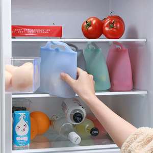 Custom Wholesale Eco-Friendly Multifunction Square Minimalist Food Grade Kitchen Storage <b>Bags</b> Mini Silicone <b>Bag</b> - Product Image 3