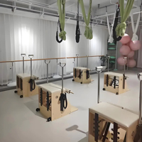 Combo Pilates professionnel: baril d'échelle et chaise Wunda avec force de noyau en bois d'Oka/érable, correction vertébrale