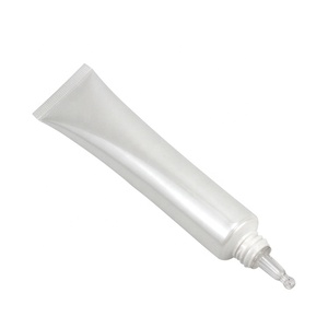 5ml 10ml 15ml 30ml White Glass Long Nozzle Concealer Plastic Tube With Transparent Plastic dropper