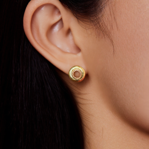Boucles d'oreilles tendance en acier inoxydable 316L avec placage or PVD, résistantes et durables - Product Image 3