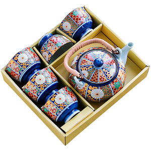 6 pz confezione regalo per tazza di lusso in ceramica di porcellana marocchina turca e piattino floreale tazza da tè tazza di caffè caraffa con teiera - Product Image 5