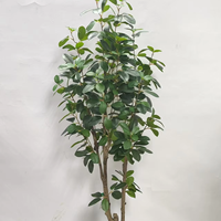 Künstlicher Polyscias Balfouriana Baum, Künstliche Grüne Aralia-Pflanze im Topf für Heim, Büro, Hotel, Innenlandschaftsgestaltung und Dekoration