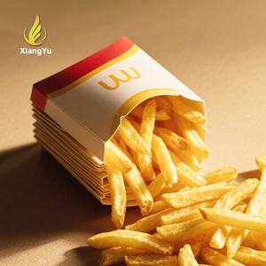 Cajas de Papel Kraft para Papas Fritas de Grado Alimenticio, Contenedores Ecológicos para Llevar, Personalizables para Empaque de Comida Rápida con Certificación FDA - Product Image 1