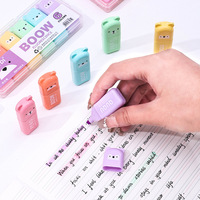 Ensemble de stylos surligneurs obliques Doit Mini, 6 couleurs, boîte cadeau, protection des yeux pour les élèves, marqueur LEDger, stylo à dessin en plastique