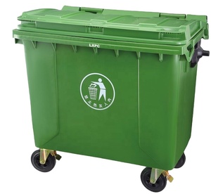 Big size plastic dustbin 660L, factory supply big outdoor dustbin