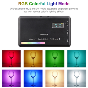 W140 luz de led rgb para câmera de estúdio, luz completa para câmera canon e nikon sony dslr, vlogs - Product Image 3