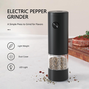 USB Powered Rechargeable <b>Plastic</b> Salt Pepper <b>Grinder</b> Set Large Capacity Food Grade Material Multifunctional <b>Grinder</b> for BBQ - Product Image 3
