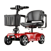 Scooter électrique pliable à 4 roues pour personnes âgées et handicapées, scooter de voyage compact avec siège pour seniors