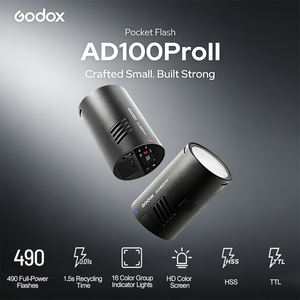 Flash de Fotografía <span class=keywords><strong>Godox</strong></span> AD100 Pro II de 100 Ws, 2.4G TTL, Flash Estroboscópico HSS de 1/8000, Flash de Bolsillo con Batería de Litio de 2600 mAh - Product Image 1
