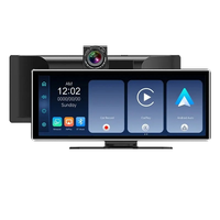 10.26/11.26 pouces double objectif Dash Cam DSP GPS Navigation voiture DVR sans fil Carplay & Android Auto GPS enregistreur vidéo tableau de bord FM AUX