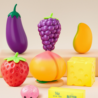 Jouets Squishy à Remontée Lente, Fraise Géante, Son Apaisant, Jouet Anti-Stress, Fabricant