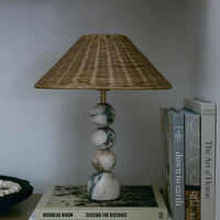 Lámpara de Noche LED de Metal y Ratán con Forma de Hongo, Ecológica, Regulable, USB, para Mesa de Noche, Flexible, Simple, Moderna, con Alimentación CA