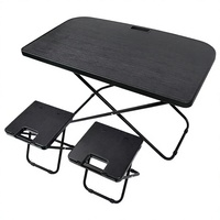 Ensemble table et chaises de pique-nique pliantes portables de luxe, modernes, en plastique, petit coffre, table de camping autoportante, intérieur de voiture Tesla Model Y