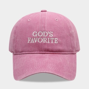 6 Panel Dad Hats Unstructured Cotton Washed Distressed Vintage Baseball <b>Cap</b> With Custom Logo Embroidery - Product Image 1