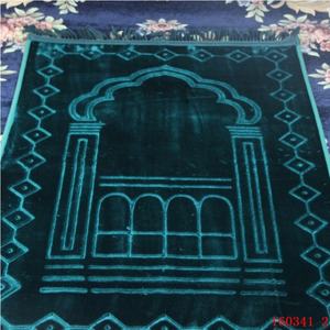 portatile Raschel modello solido tappeto da preghiera musulmano per gli uomini e le donne a maglia tecnica per il culto - Product Image 6