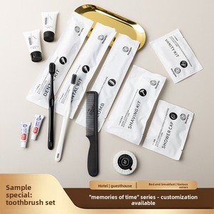 Kit de toilette jetable personnalisable pour hôtels et maisons d'hôtes, avec option logo, échantillons en stock et offre spéciale, comprenant un kit de brosses à dents pour salle de bain - Product Image 4