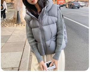 <span class=keywords><strong>Chaleco</strong></span> de <span class=keywords><strong>Plumas</strong></span> de Alta Gama para <span class=keywords><strong>Mujer</strong></span>, 90% Plumón, Estilo Invernal, con Capucha y Bolsillos, Grueso y Abrigado - Product Image 6