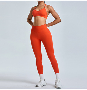 Women V Neck Ruched Sports Bra Adjustable Thin Strap Criss Cross <b>Back</b> Yoga Bra Padded <b>Low</b> Support Pilates Gym Sports <b>Top</b> - Product Image 5