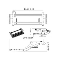 TYTXRV Accessoires de caravane 528mm Australian Standards RV Step Aluminium Anti-slip Manual Pull Out Single Ladder With LED Light