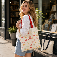 Sac fourre-tout en toile personnalisé, vierge, réutilisable, pour le shopping, avec motif imprimé, écologique, sac à main à poignée supérieure