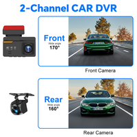 Caméra embarquée OEM 3 pouces 4K à double objectif avec ADAS, WiFi, GPS, capteur G, enregistrement en boucle avant et arrière, contrôle par application