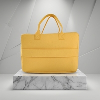 Sac fourre-tout de week-end en feutre polyester couleur personnalisée avec poignée pliable et organisateur de rangement – Durable et léger