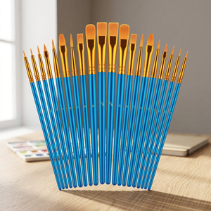 BOMEIJIA <b>Model</b> AYSN214 6pcs Professional Painting <b>Kits</b> Flat Angular Point Tip Artist Brush Set Acrylic Oil Nylon - Product Image 3