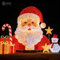 Décoration de renne rougeoyante faite à la main de qualité supérieure-Lanterne de renne LED pour décoration extérieure de Noël e