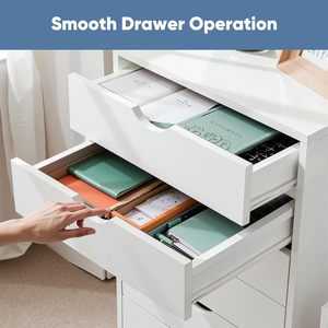 Archivador Móvil Moderno de 7 Cajones <span class=keywords><strong>con</strong></span> <span class=keywords><strong>Ruedas</strong></span>, Organizador de <span class=keywords><strong>Escritorio</strong></span>, Archivador Vertical, Soporte Rodante de Madera <span class=keywords><strong>para</strong></span> Impresora Pequeña, <span class=keywords><strong>para</strong></span> el Hogar - Product Image 3